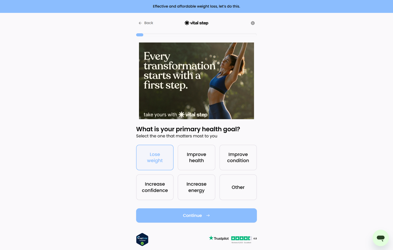 Vital Step offers doctor-reviewed GLP-1 options starting at $179 with fast, free shipping and 24/7 support. Take the online assessment to check eligibility.